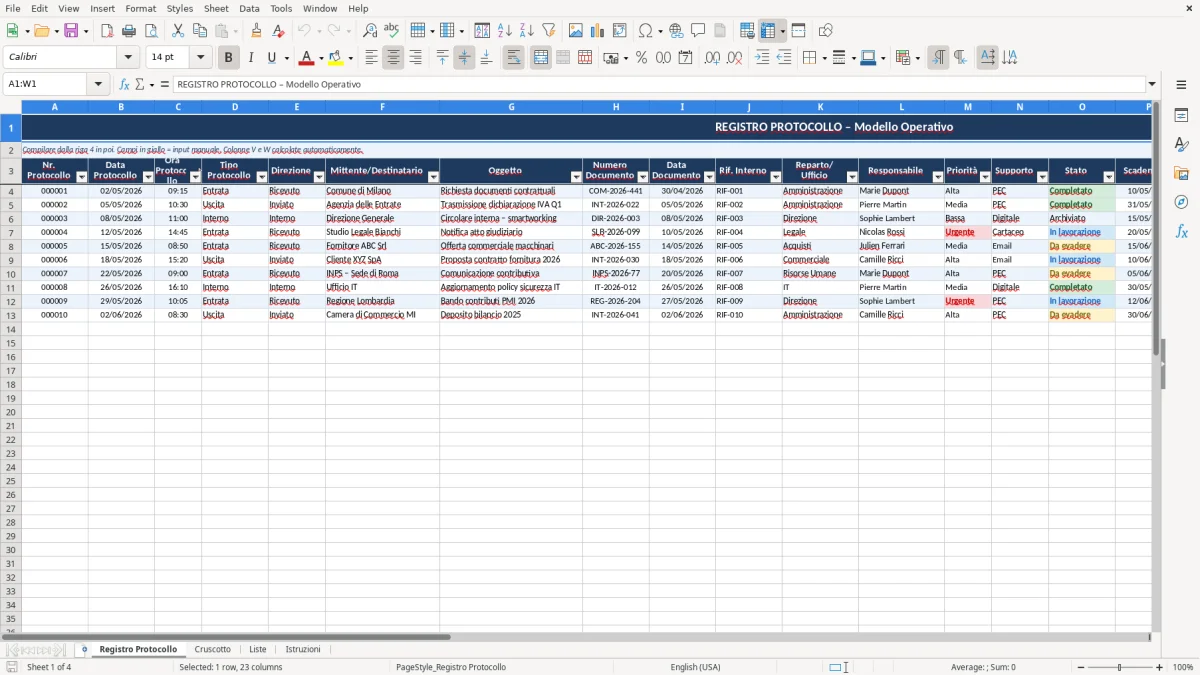Protocol Excel Registro Protocollo Excel Modello Gratis (2026)